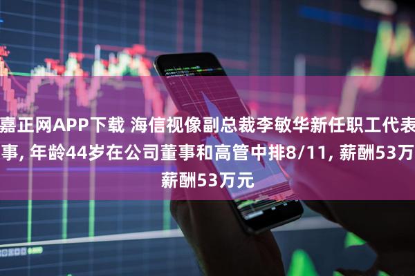 嘉正网APP下载 海信视像副总裁李敏华新任职工代表董事, 年龄44岁在公司董事和高管中排8/11, 薪酬53万元