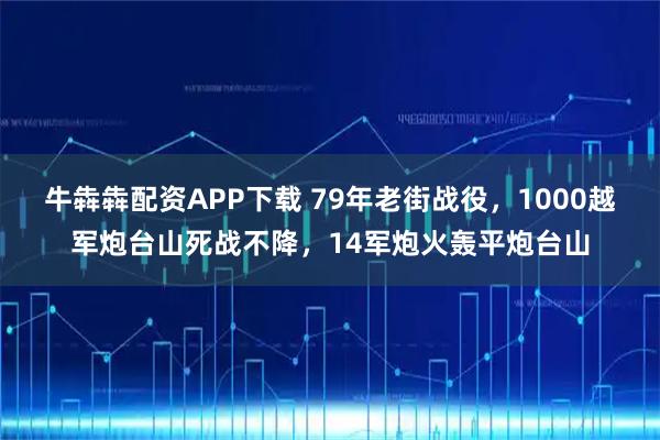 牛犇犇配资APP下载 79年老街战役,1000越军炮台山死战不降,14军炮火轰平炮台山