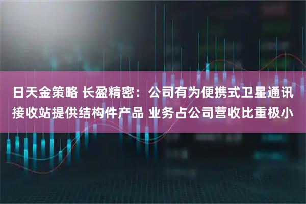 日天金策略 长盈精密：公司有为便携式卫星通讯接收站提供结构件产品 业务占公司营收比重极小